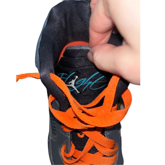 Youth Nike Air Jordan Flight Grey/Black/Teal Sneakers - 6.5Y (Women’s 8) - Picture 5 of 13